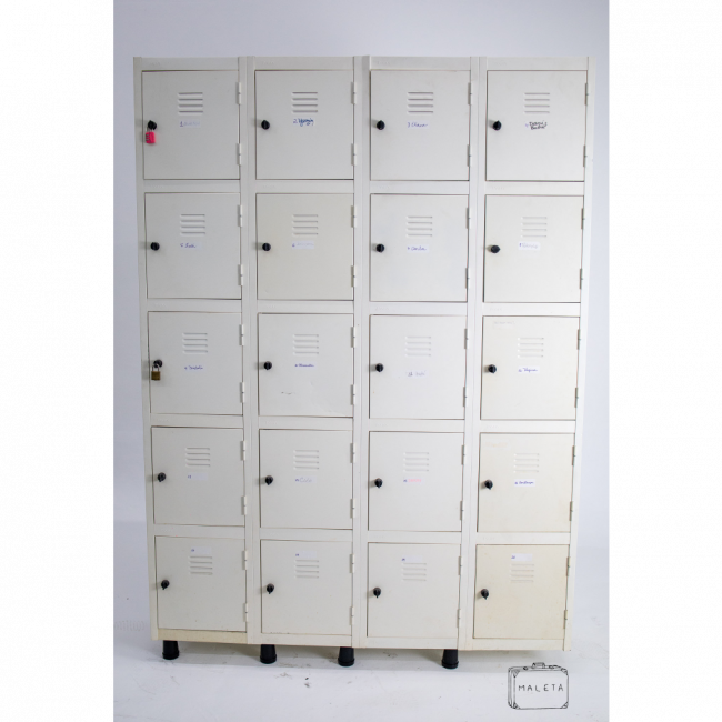 ARMÁRIO DE VESTIÁRIO COM 20 PORTAS BRANCO - L1,39XP0,40XA1,93