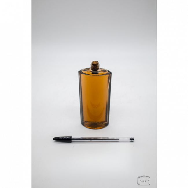VIDRO PARA PERFUME MARROM COM TAMPA ROLHA - LS