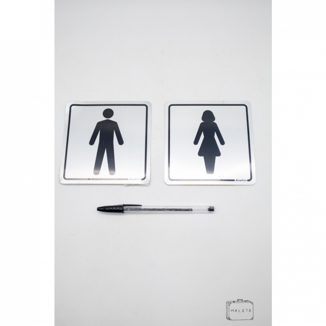PLACA FEMININO E MASCULINO - LS