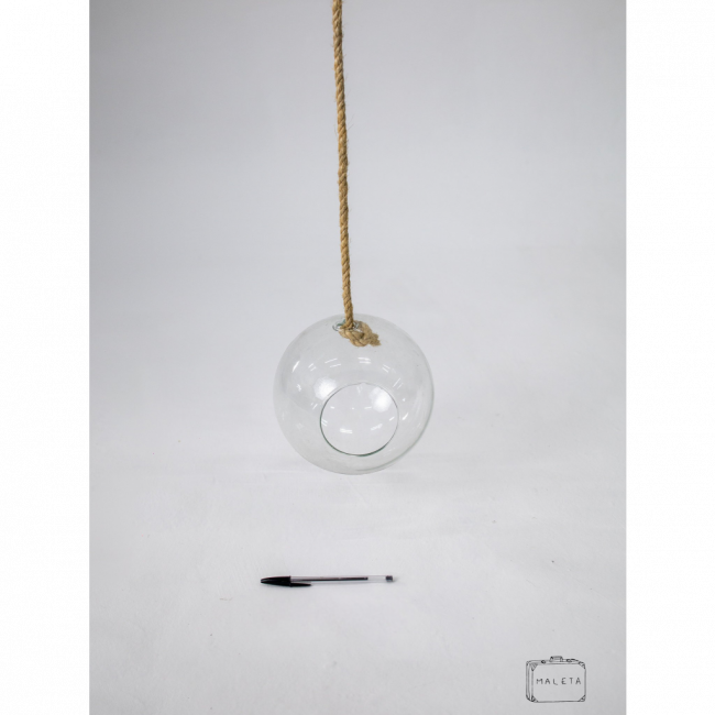 TERRÁRIO PENDENTE COM CORDA DE SISAL - LS