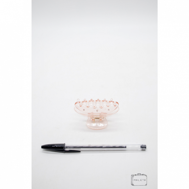 PRESILHA DE CABELO CRISTAL ROSA