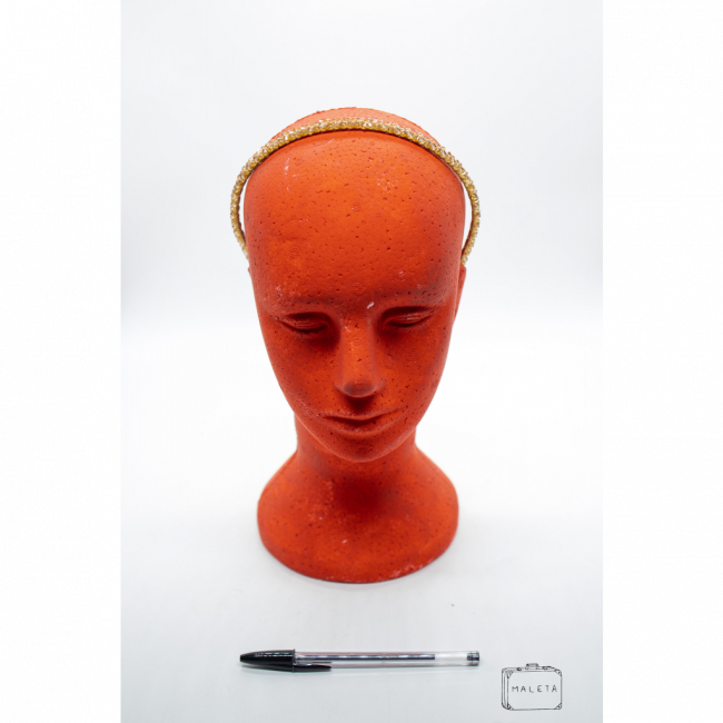 ARQUINHO DE CABELO COM PEDRARIA DOURADA