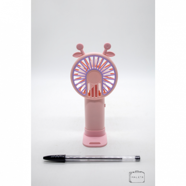 VENTILADOR DE MÃO ROSA