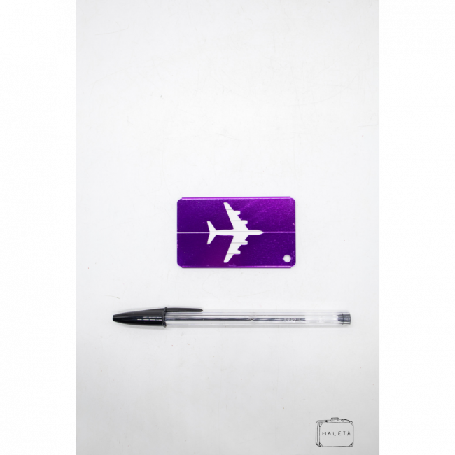 TAG PARA MALA EM ALUMÍNIO ROXO