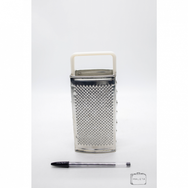 RALADOR INOX 4 LADOS COM ALÇA BRANCA