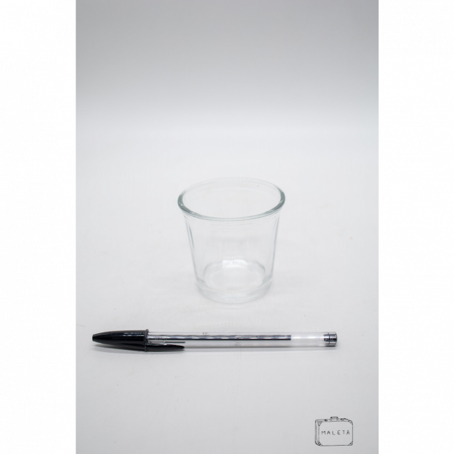 VASO DE VIDRO TRANSPARENTE