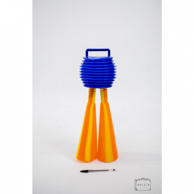 CORNETA LARANJA COM AZUL