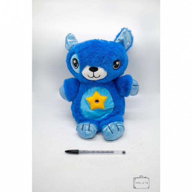 URSO PELÚCIA AZUL ESTRELA AMARELA - LS