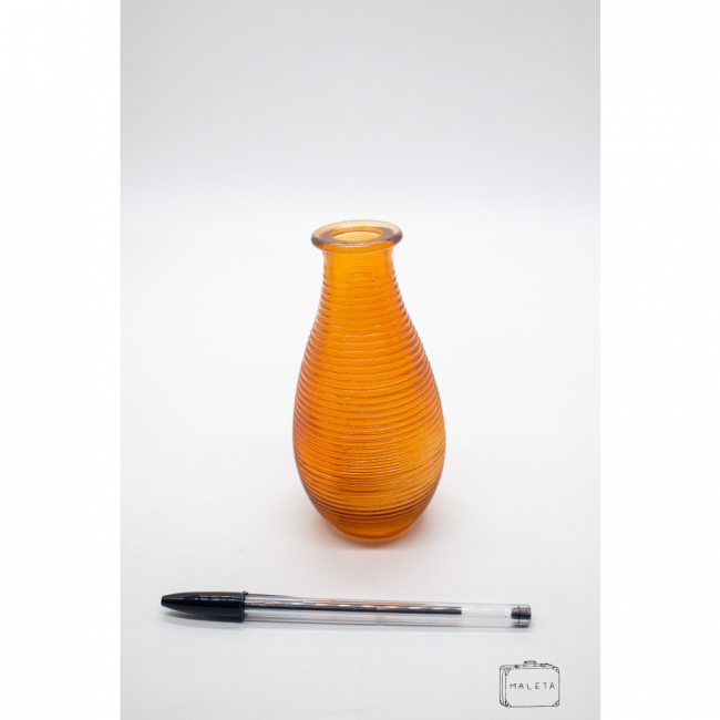 VASO VIDRO LARANJA JATEADO PEQUENO