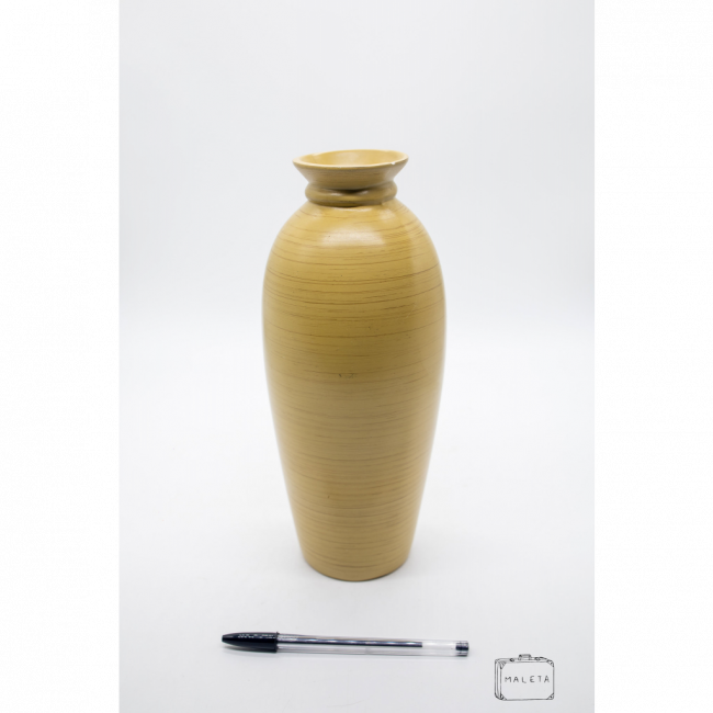 VASO CERÂMICA MOSTARDA ESCURA
