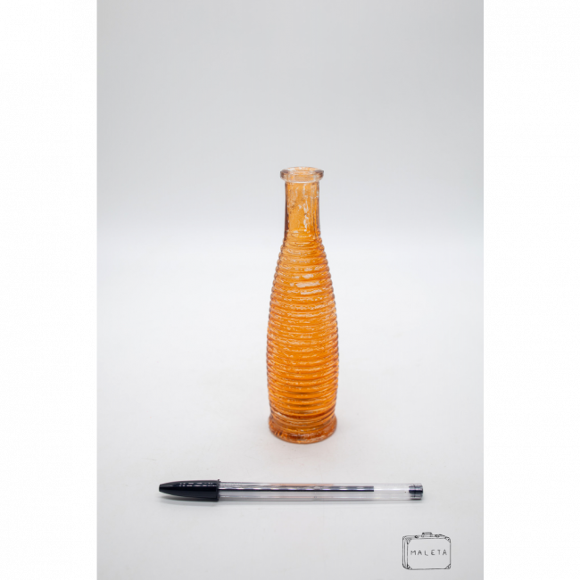 VASO VIDRO LARANJA DECORAÇÃO PEQUENO