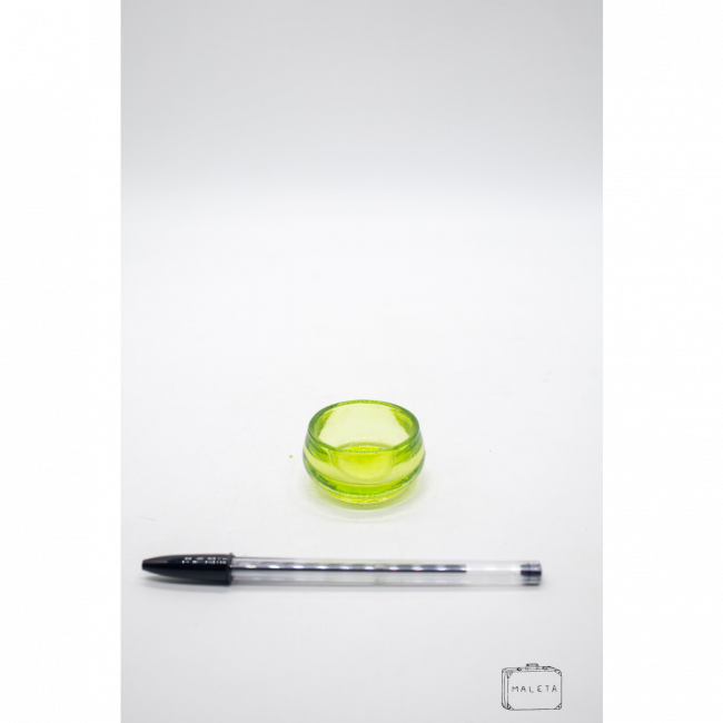 CASTIÇAL VIDRO VERDE LIMÃO