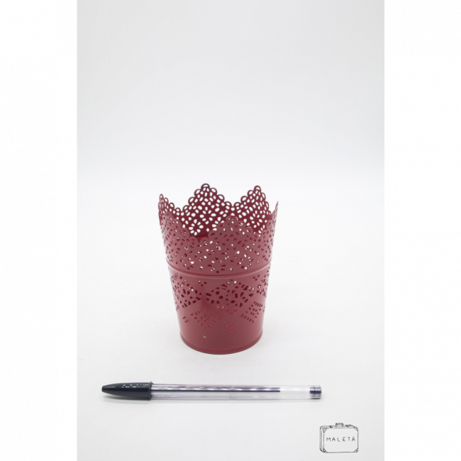 CACHEPÔ METAL VERMELHO