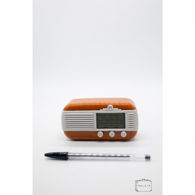 RÁDINHO VINTAGE LARANJA E BRANCO