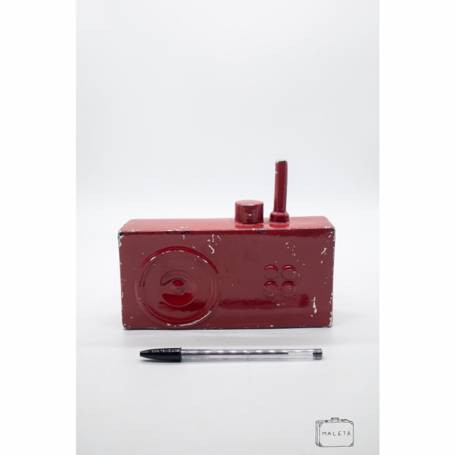 RÁDIO CERÂMICA DECORAÇÃO VERMELHO