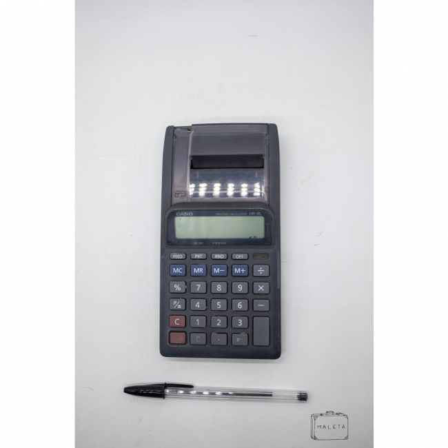 CALCULADORA CINZA ESCURO COM IMPRESSORA CASIO