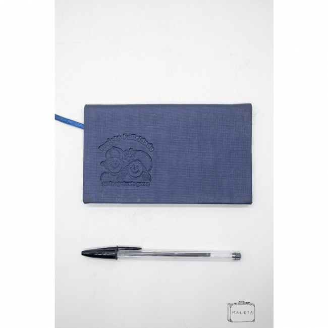 BLOCO DE ANOTAÇÕES CAPA AZUL