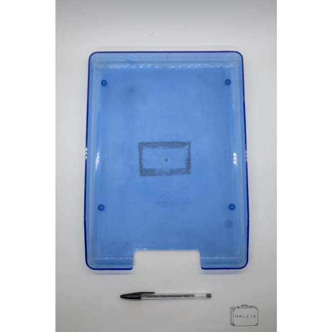 PORTA PAPEL ACRÍLICO AZUL