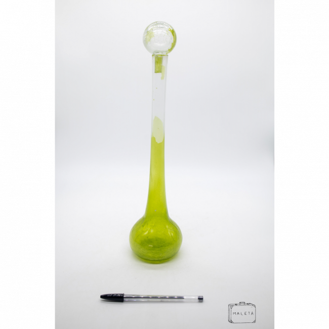 VIDRO ALTO DECANTER VERDE E TRANSPARENTE