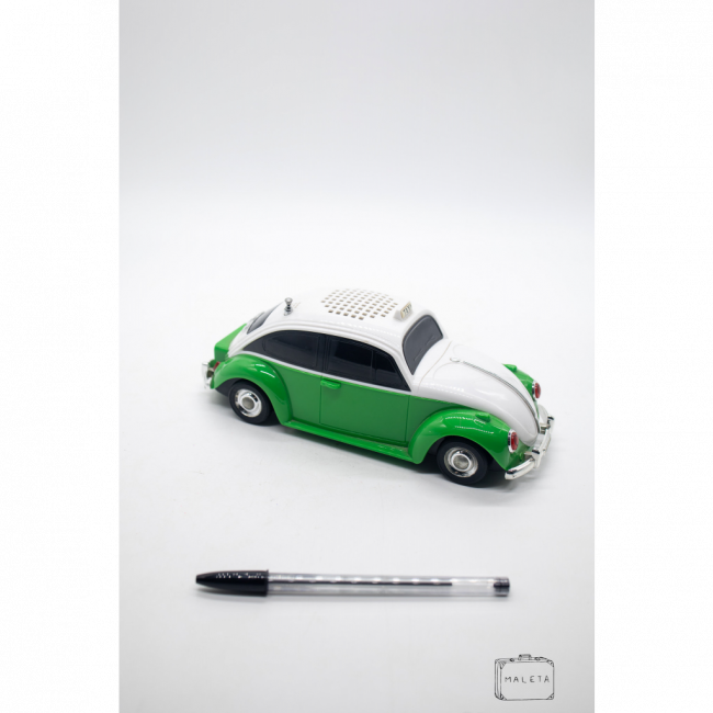 CARRINHO DE BRINQUEDO FUSCA VERDE E BRANCO