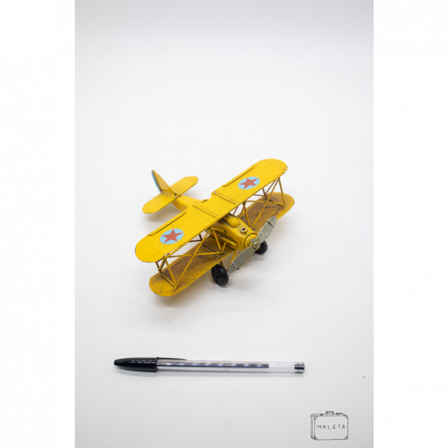 AVIÃO METAL AMARELO