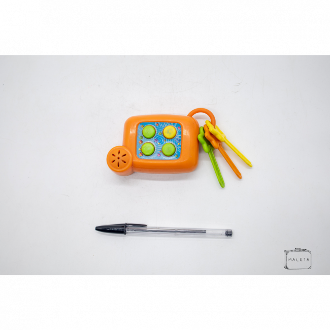 BRINQUEDO INFANTIL CHAVE COM CHAVEIRO LARANJA