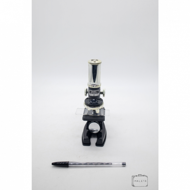 MICROSCÓPIO DE BRINQUEDO PRETO COM CROMADO