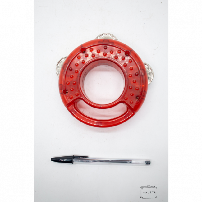 PANDEIRO DE BRINQUEDO VERMELHO