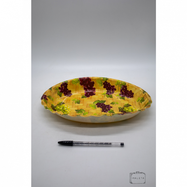 BANDEJA PLÁSTICO OVAL AMARELA