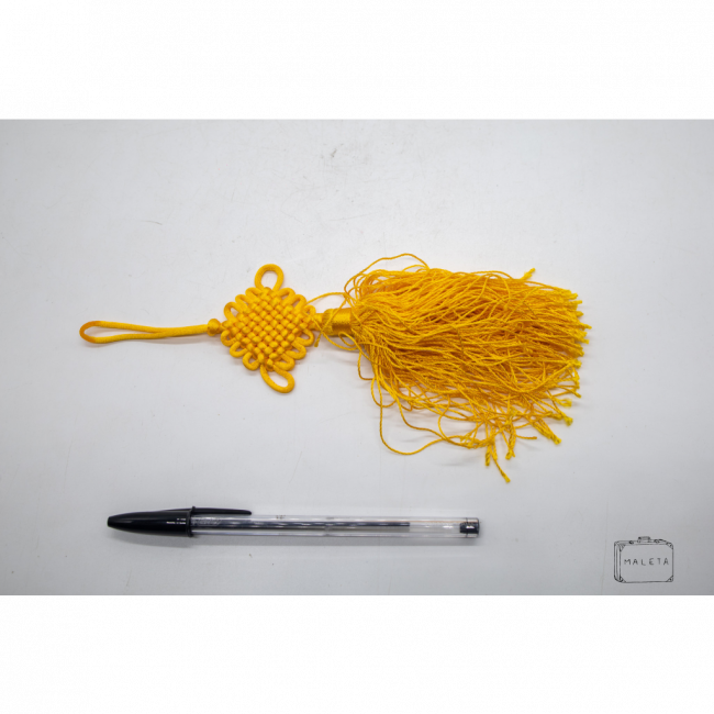 PENDURICALHO FITILHO AMARELO COM POMPOM