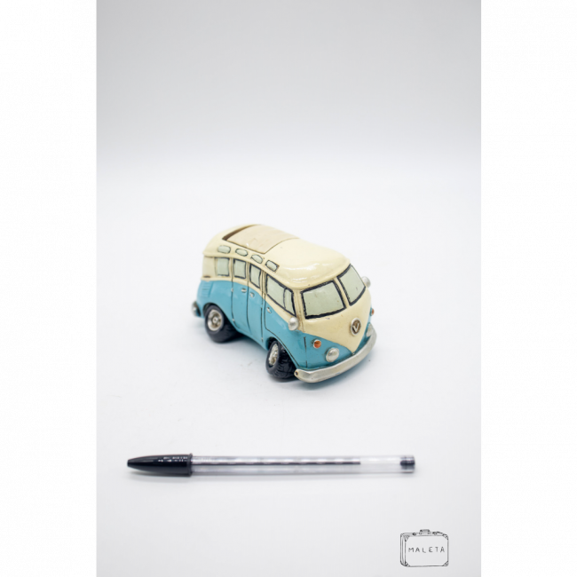 COFRE KOMBI AZUL E BRANCA CERÂMICA