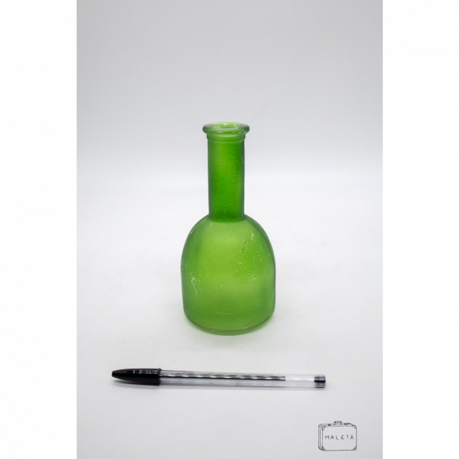 VASO VIDRO VERDE JATEADO