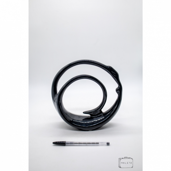 ADORNO GANSO CIRCULAR PRETO