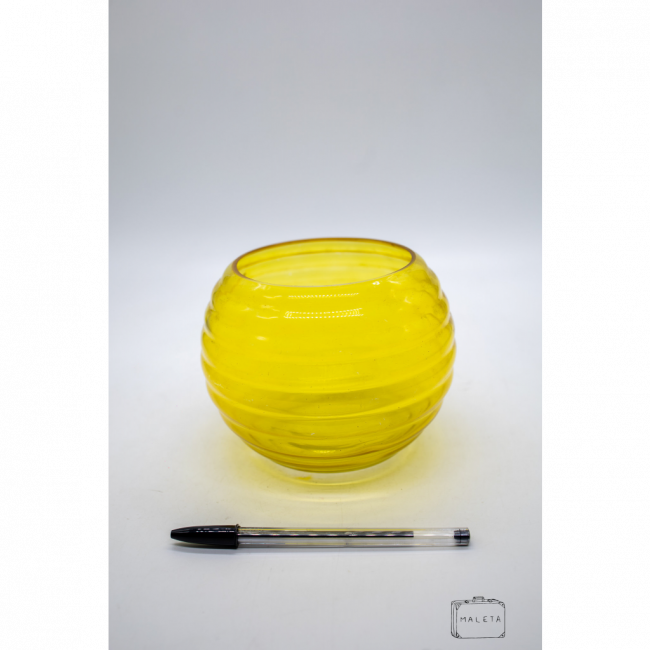 VASO VIDRO AMARELO GOMINHOS