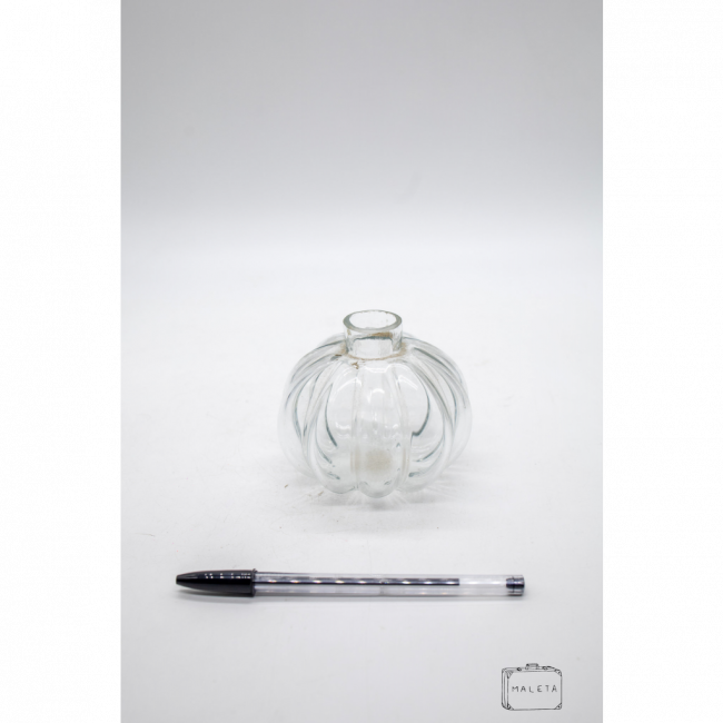 VASO VIDRO ABOBORA TRANSPARENTE PEQUENO