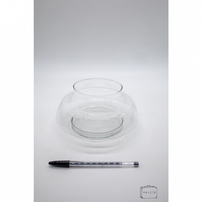 VASO VIDRO TRANSPARENTE COM PÉZINHO