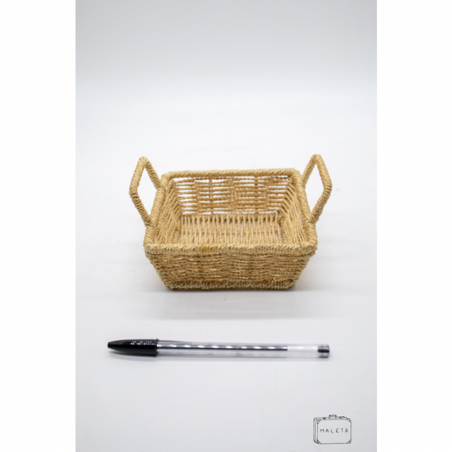 CESTA PALHA COM ALÇA PEQUENA