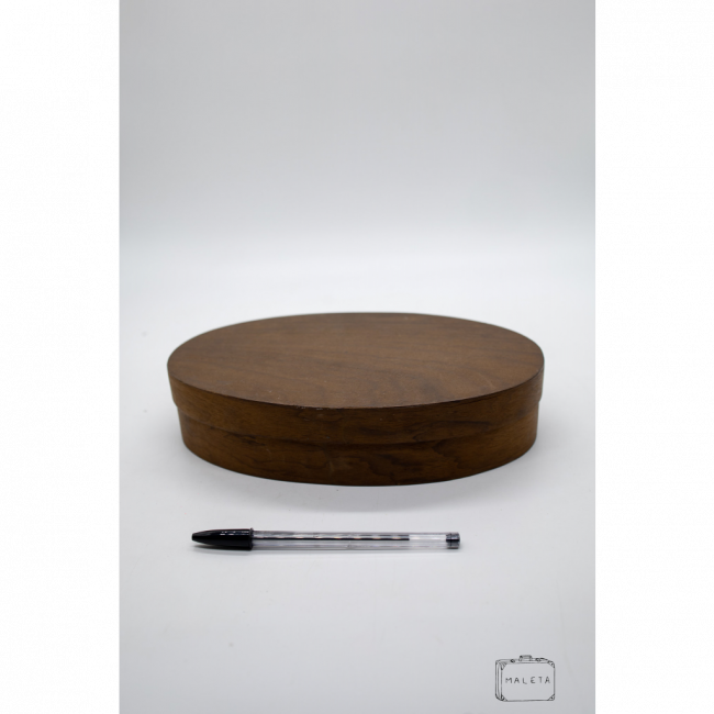 CAIXA MADEIRA COM TAMPA OVAL