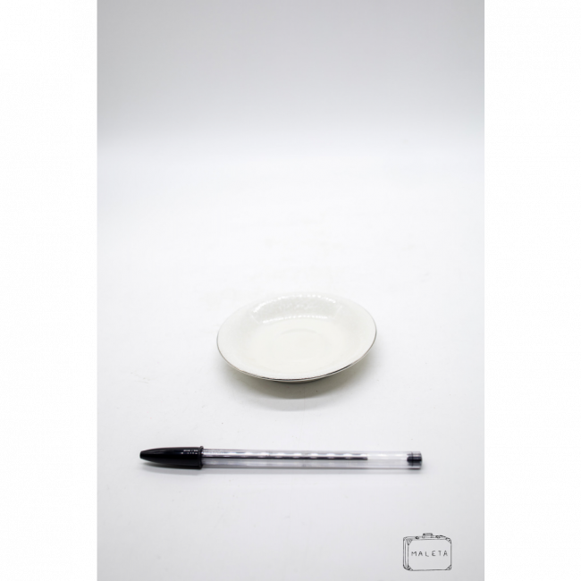 PIRES CERÂMICA BRANCO SIMPLES BORDA CROMADA