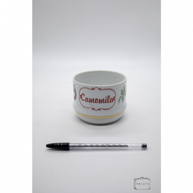 POTE CERÂMICA BRANCA CAMOMILA
