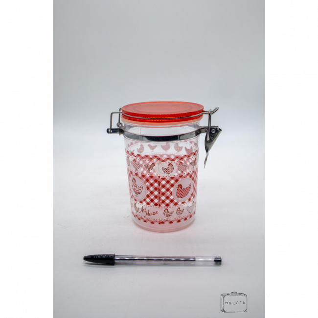 PORTA-MANTIMENTO PLÁSTICO GALINHA VERMELHO