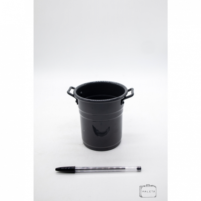 MINI LIXEIRA METAL CINZA