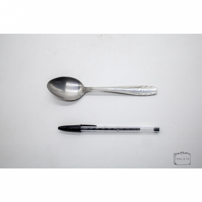 COLHER SOBREMESA INOX DETALHADA