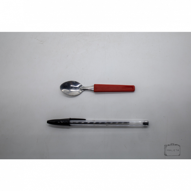 COLHER CAFÉ CABO VERMELHO