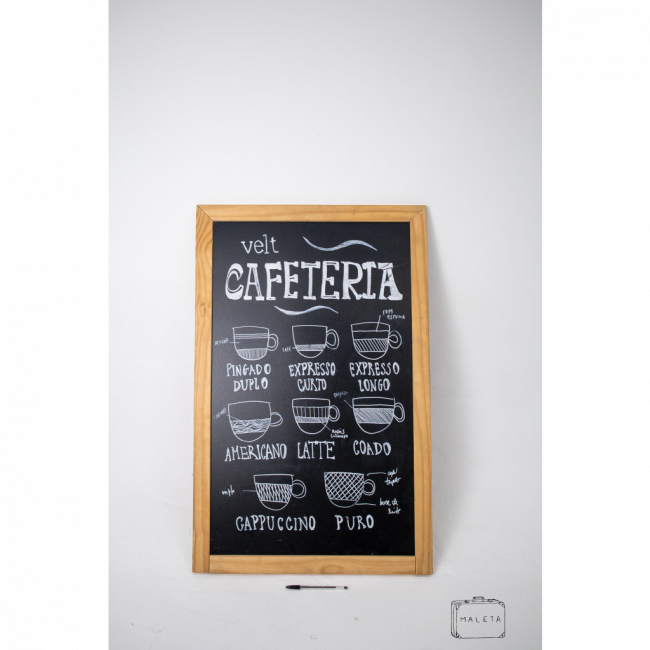 PLACA DE GIZ CAFETERIA