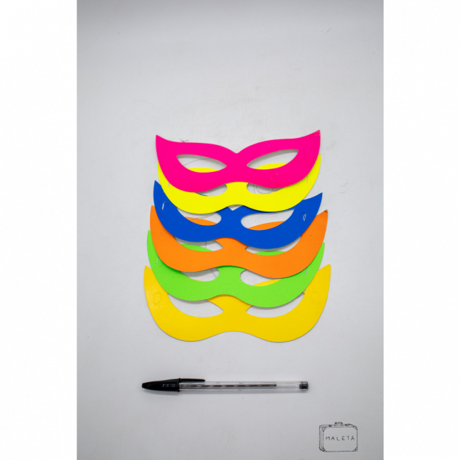 MÁSCARA COLORIDA CARNAVAL (PAPEL)