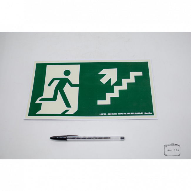 PLACA PVC SETA COM ESCADA VERDE