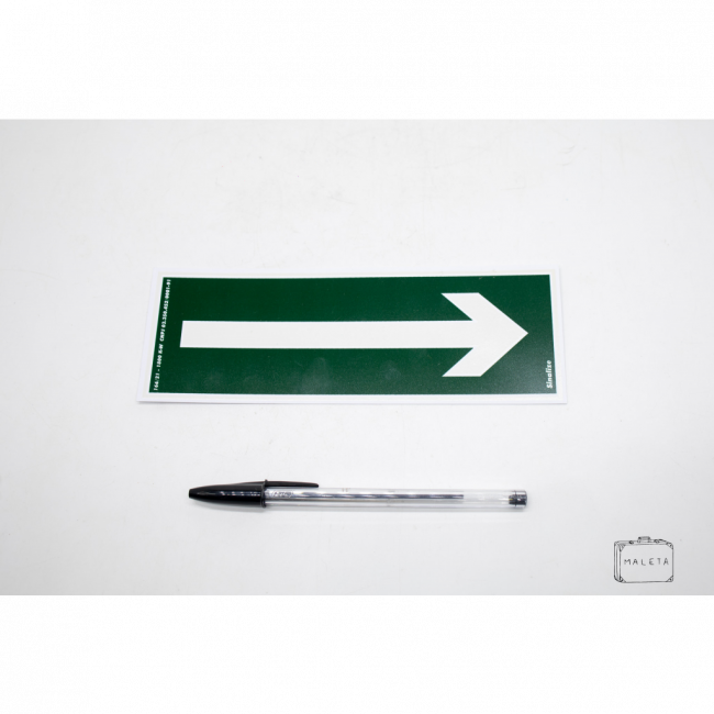 PLACA PVC RETANGULAR VERDE SETA BRANCA