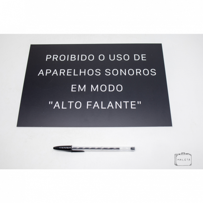 PLACA PVC PRETA \