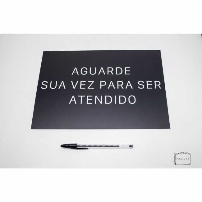 PLACA PVC PRETA \
